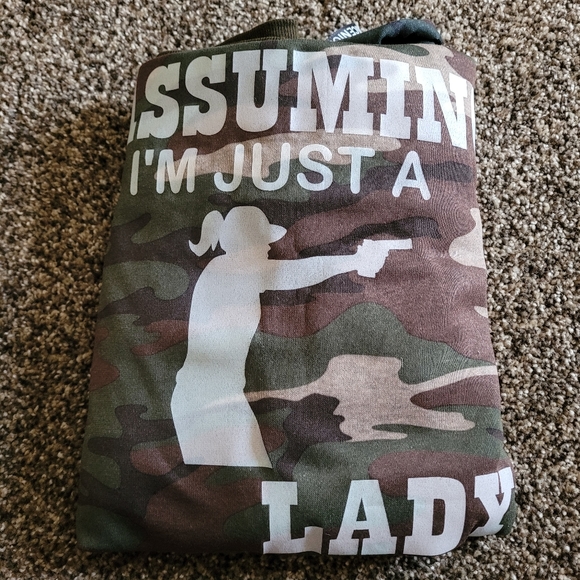 Gun Lover 2nd Amendment Hoodie - Ladies Small - Camo Pullover Sweater - Picture 5 of 5